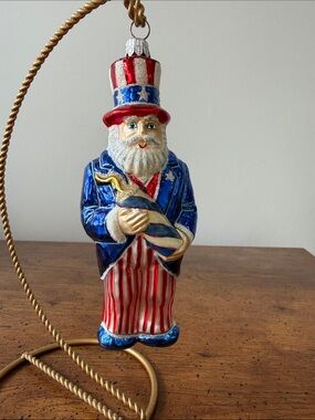 Slavic Treasures Collectible Ornament “Fireworks Santa”